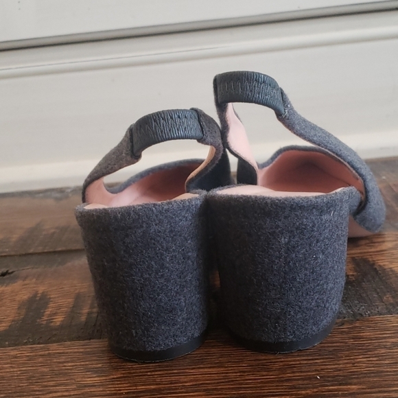 J.Crew Laney slingback pumps wool leather AB074 - Picture 3 of 4